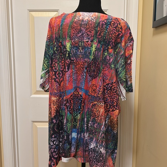 Fashion Bug Multicolor Patterned Tunic - Picture 4 of 5